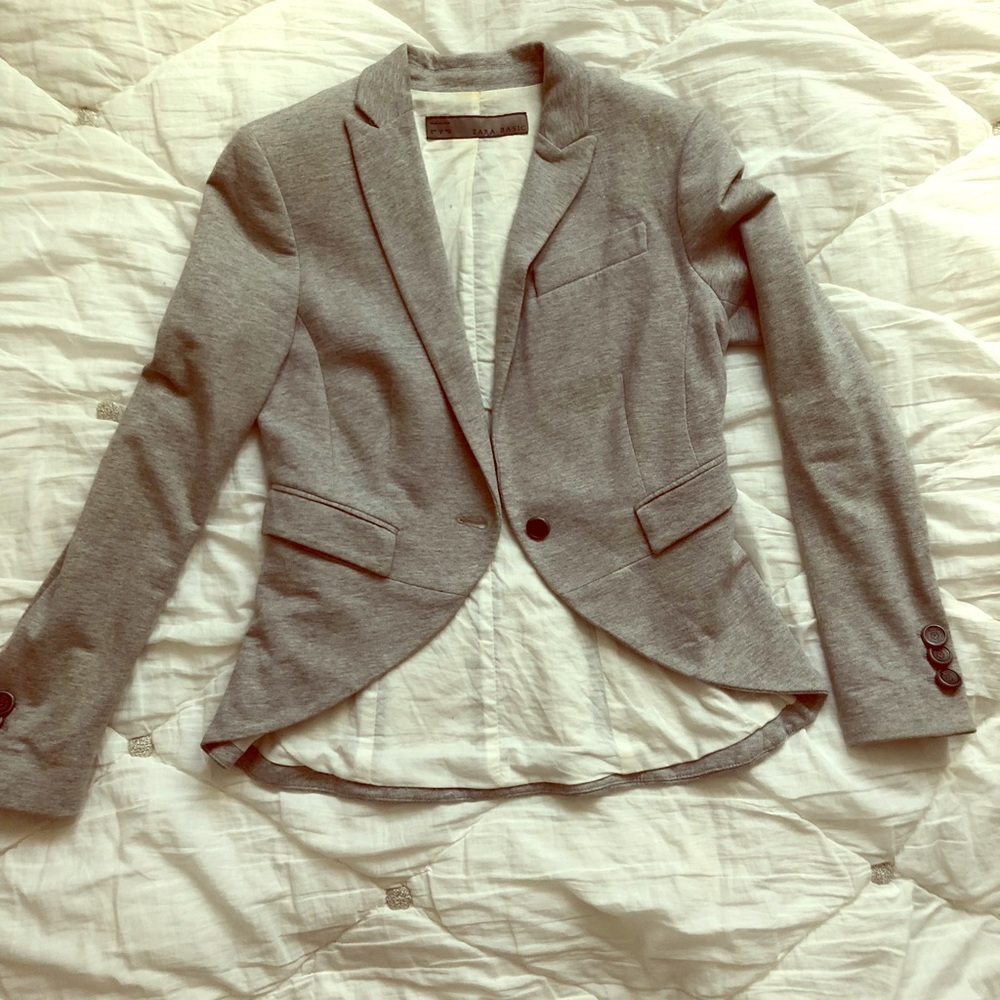 Zara basic sweatshirt blazer